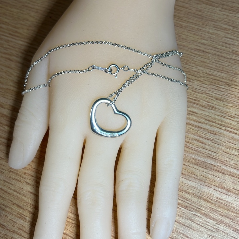 Tiffany & Co. Open Heart Necklace (Authentic Sterling) - Picture 11 of 14